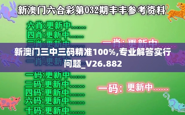 新澳门三中三码精准100%,专业解答实行问题_V26.882