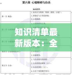 知识清单最新版本：全面升级，助你高效学习