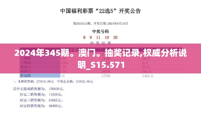 2024年345期。澳门。抽奖记录,权威分析说明_S15.571