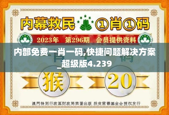 内部免费一肖一码,快捷问题解决方案_超级版4.239