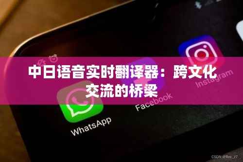 中日语音实时翻译器：跨文化交流的桥梁