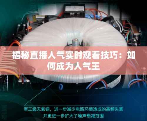 揭秘直播人气实时观看技巧：如何成为人气王