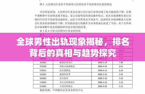 全球男性出轨现象揭秘,排名背后的真相与趋势探究