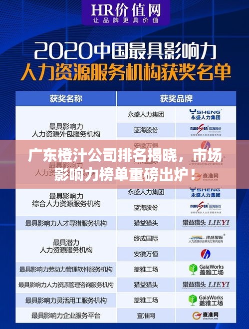 广东橙汁公司排名揭晓，市场影响力榜单重磅出炉！